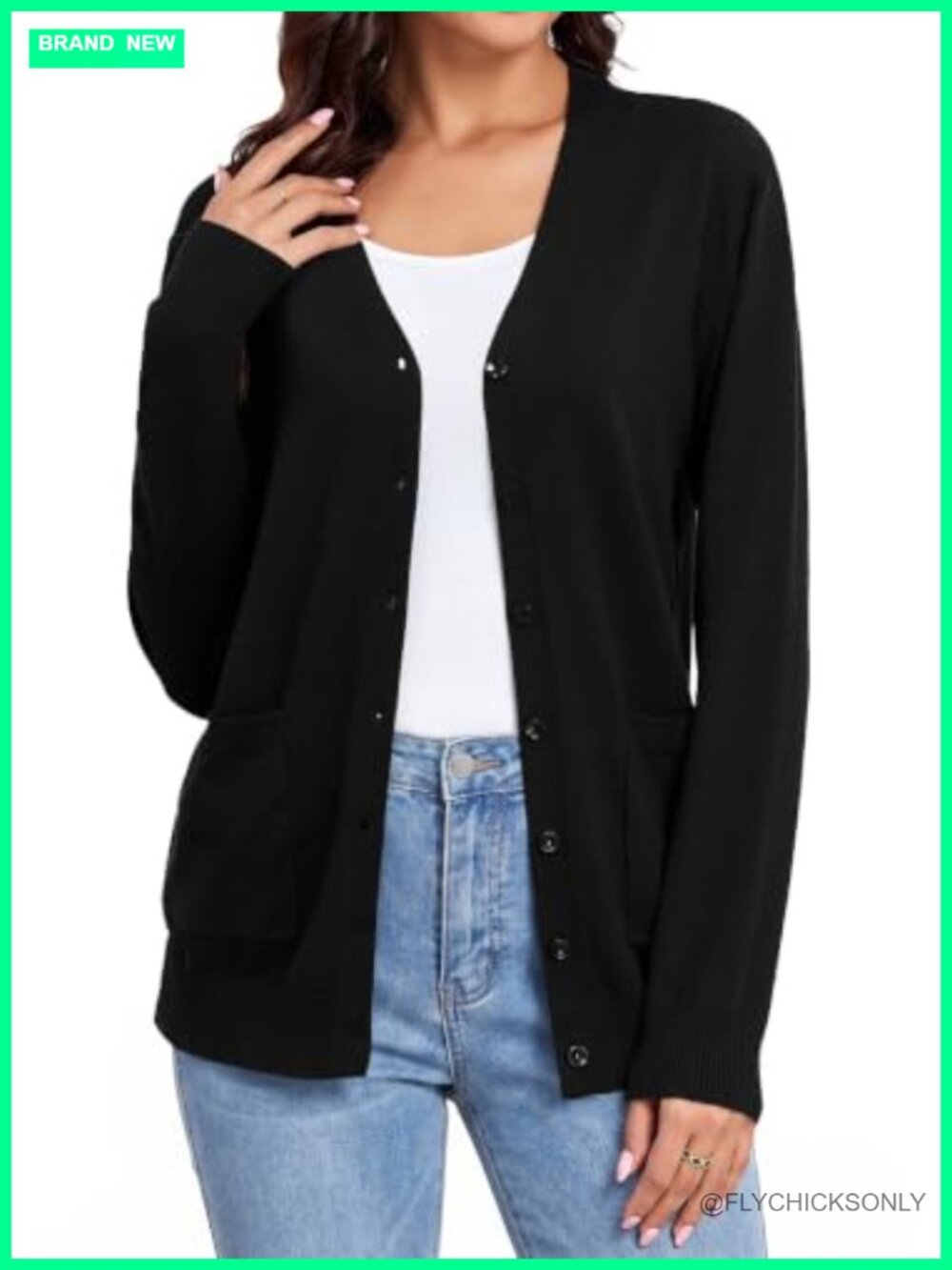 Women's Cardigan Sweaters Long Sleeve Buttons
